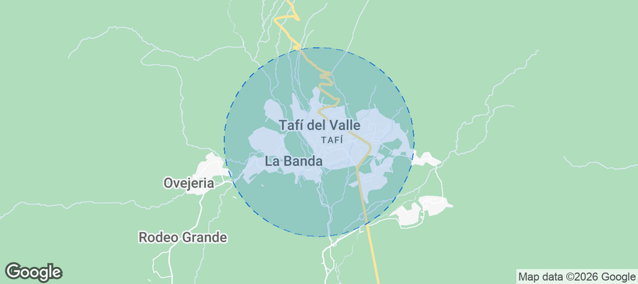 Tafí del Valle Airbnb map